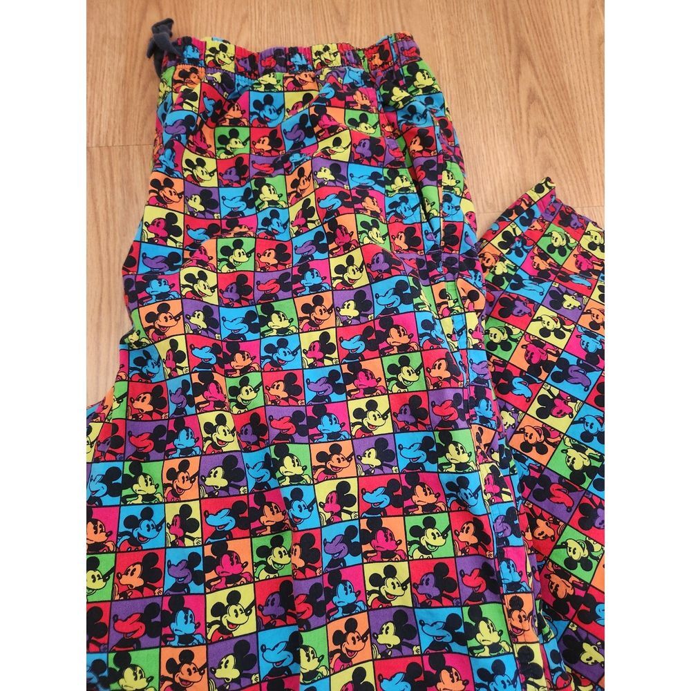 Disney Parks Unisex Multi Color Mickey Mouse Pajama Pants Size XXL - Picture 2 of 5